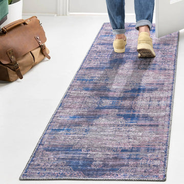 Regis Bohemian Medallion Washable Area Rug